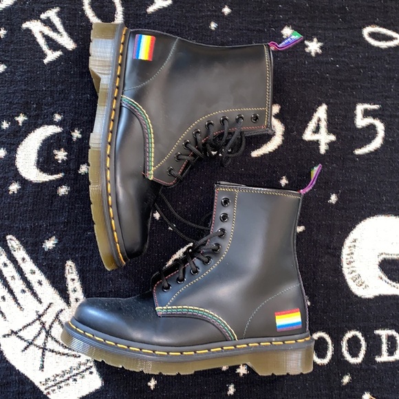 Dr. Martens Shoes - Dr. Marten 1460 Pride leather lace up boots